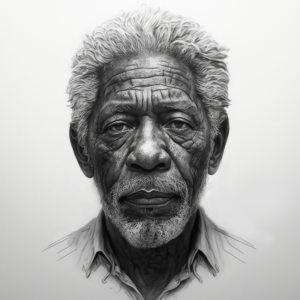 Morgan Freeman as God. Image from "Building God: The Rise of AI as the New Divine."
