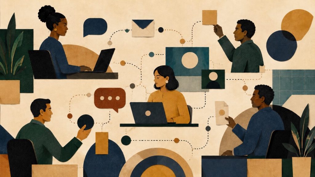 Abstract teamwork and communication in design