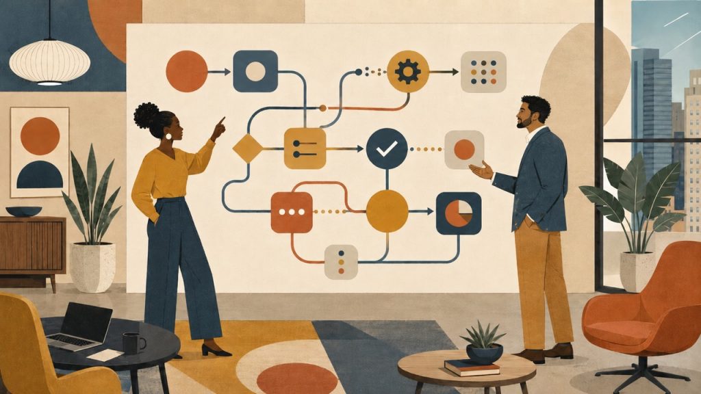 Creative meeting in modern office