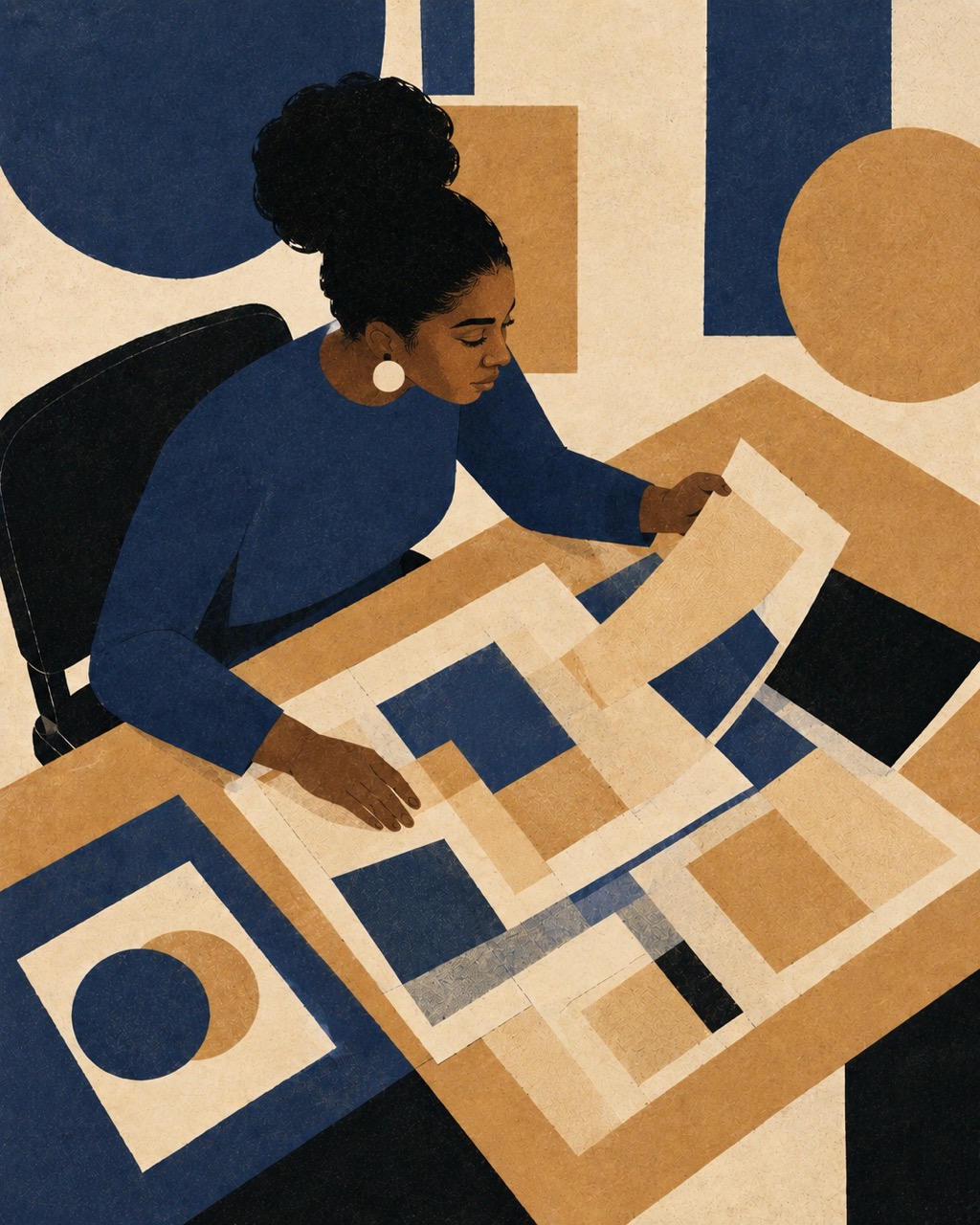 Focused on abstract design and detail
