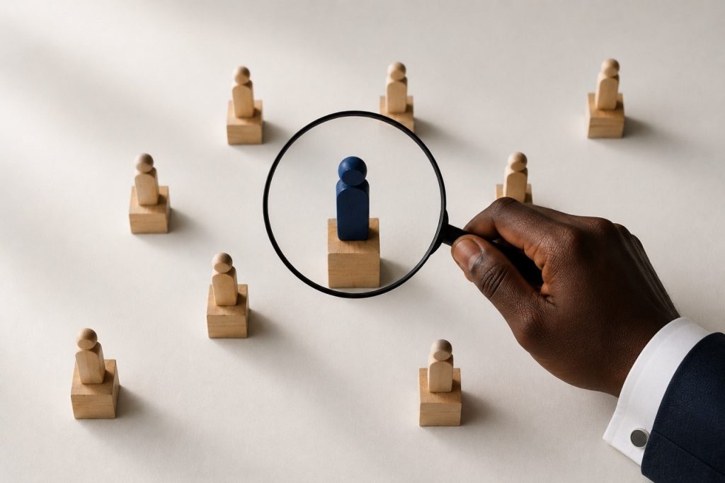 Focused selection on a simple figurine Large
